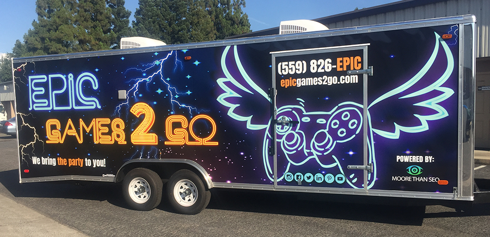 Shows a full side view of the Epic Games2Go mobile gaming trailer